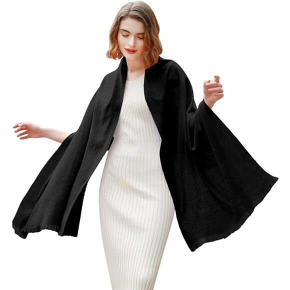 RIIQIICHY Scarfs for Women Pashmina Shawl Wraps for Evening Dresses Women Scarf - Picture 2 of 7